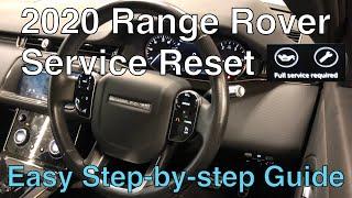 2020 Range Rover service Reset - Full service required. Easy reset in 1 Minute.