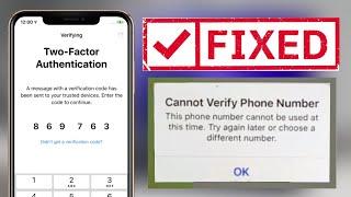 FIX Cannot Verify Phone Number This Number Cannot be Used at This Time Error on Apple ID