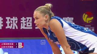 Arina fedorovtseva |  Shanghai (3) vs. (2) Jiangsu | China volleyball League 2024