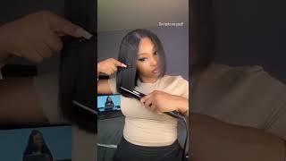 Today is bob day  And it's glueless too #oqhair #gluelesswig #weargowig #bobwig #backtoschool