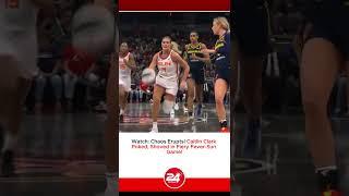 Watch: Chaos Erupts! Caitlin Clark Poked, Shoved in Fiery Fever-Sun Game!