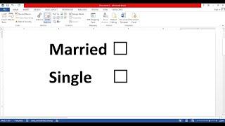 Ms word yes no checkbox