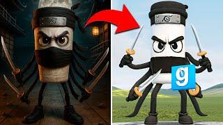 I MADE 3D CAPPUCCINO ASSASSINO BOSS FROM ITALIAN BRAINROT FAMILY ANIMALS MEMES in Garry's Mod!