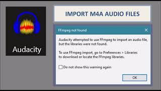 How To Import m4a Files to Audacity