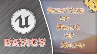 BLUEPRINT Function, Event, and Macro for Unreal Engine explained in 3 Minutes!