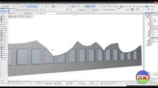 ARCHICAD-КАК ПОДРЕЗАТЬ НАВЕСНУЮ СТЕНУ ПО КОНТУРУ by Айхан Нагиев