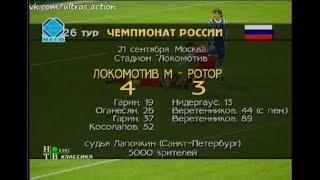 Локомотив (Москва) 4-3 Ротор. Чемпионат России 1995