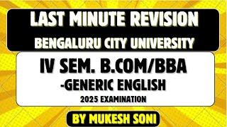 REVISION-BCU-4th sem B.Com/BBA-Generic English-2025 Examination