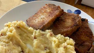 @homecooksla Fried Pork Tenderloin and Mashed potatoes