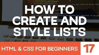 HTML & CSS for Beginners Part 17: How to Create and Style HTML Lists