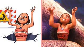 Moana Shiny Scene Funny Drawing Meme | Try Not to Laugh 