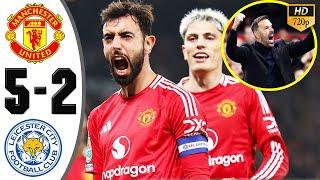 Manchester United vs Leicester City 5-2 Highlights & All Goals | EFL Cup 2024 HD