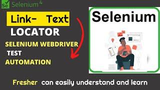 'Link Text' locator in selenium webdriver | Selenium Test automation training