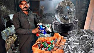 SPECTACULAR PROCESS! Aluminium Tin Packs Recycling In To Electric Wires, Unbleveable