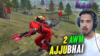 AJJUBHAI 2 AWM OVERPOWER SQUAD PLAY WITH AMITBHAI AND @Munnabhaigaming - FREE FIRE HIGHLIGHTS