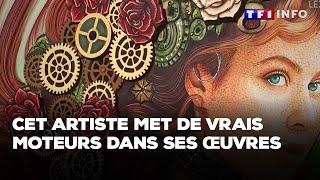 Un artiste s’est lancé dans la "peinture murale mécanique"｜TF1 INFO