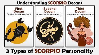 Different Types of Scorpio Personality || Understanding Scorpio Decans #scorpio