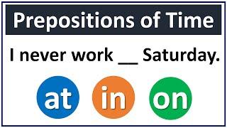 Prepositions Of Time ( In, On, At ) | Grammar Test | 10 English Quiz