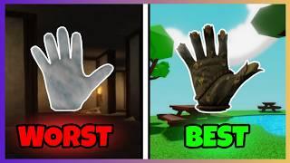 Top 5 BEST and WORST gloves in SLAP BATTLES | Slap Battles | Roblox