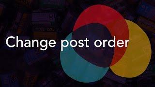 How to reorder posts and portfolio entires in WordPress