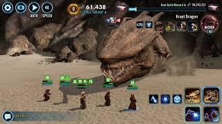 Swgoh Krayt Dragon Raid Low gear Jawa’s Easy 200k+ Difficulty 1x