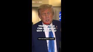 Trump tells CNN reporter why he left G7