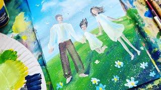 FAMILY | How to draw just a dad, mom and a child