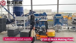 Hawen QT10-15 Automatic Brick making plant@hawenmachinery