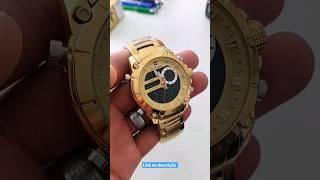 review relógio Naviforce Original importado dourado