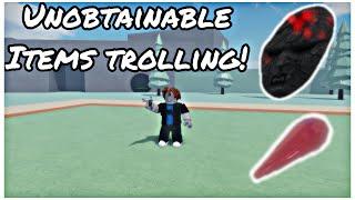 Noob With Unobtainable Items Trolling [Stand Upright]