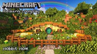 Minecraft Relaxing Longplay - Building a Peaceful Hobbit Hole (No Commentary) 1.20