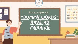 Dummy Words" Have No Meaning #english #esl #toeic #learnenglish #education