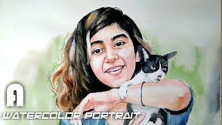 Portrait in Watercolor / wandering with paint garima/watercolor portrait painting tutorial