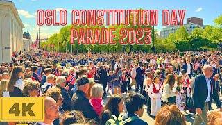 Oslo, Norway  - May 17th - National Day Parade - 2023 - 4K/60FPS