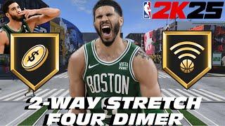 BEST BUILD NBA 2K25: NEW 2-WAY STRETCH FOUR DIMER is the PERFECT PARK BIG MAN BUILD on 2K25!