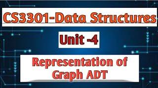 Representation of graph ADT in data structures tamil||CS3301||Anna university reg-2021.#cse