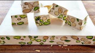 #1358 Delicious Honey, Almond & pistachio Nougat Italian Torrone Recipe