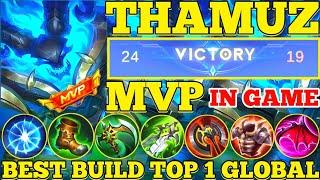 GAMEPLAY NICLAS ~ THAMUZ BEST BUILD TOP 1 GLOBAL ~ MVP IN GAME ~ MOBILE LEGEND