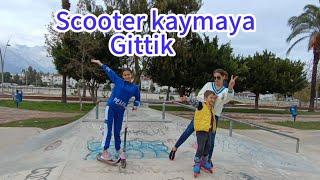 BERKAY’LA FECİ DÜŞTÜK. Scooter ve skateboard kaymaya gittik.