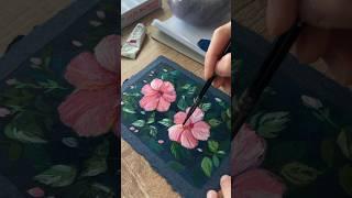 Hibiscus gouache painting #painting #gouache