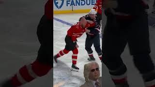 Four Nations Face Off: Three Fights in 9 seconds in USA vs Canada #nhl #highlights