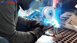 Welding 1mm  to 2mm Mild Steel metal using KORWELD CO2/MIG 350A