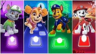 PAW PATROL SKYE ️ MARSHALL ️ RUBBLE ️ CHASE  Tiles Hop EDM Rush!