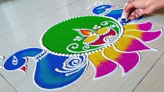 Peacock Rangoli Design. Sanskar Bharti Rangoli. Diwali Rangoli Designs. Deepavali Rangoli. Rangoli