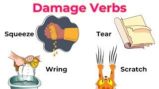 Damage Verbs | Action Verbs | English Vocabulary | Common English words | Kiwi English