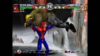 Spider-Man Vs. Sabertooth - 'X-Men: Mutant Academy 2' - PlayStation