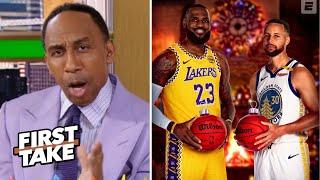 FIRST TAKE | "Is LeBron or Steph Curry bigger threat in West?"- Stephen A. breaks Lakers vs Warriors