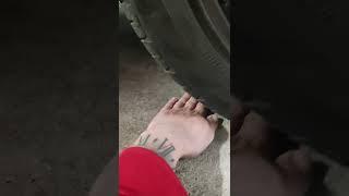 Hand crush with car