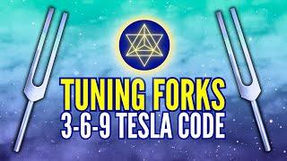 9 HOURS Tuning Forks 369 Hz + 396 Hz + 639 Hz + 963 Hz  Nikola Tesla's 3-6-9 Secret Code