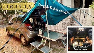 Car camping in MYSORE | Dining Table setup | Masala Chai  with family #carcamperkannadiga